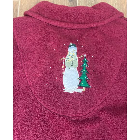 CJ Banks Fleece Christmas Sweater Button Up Size X Vintage - Picture 6 of 10